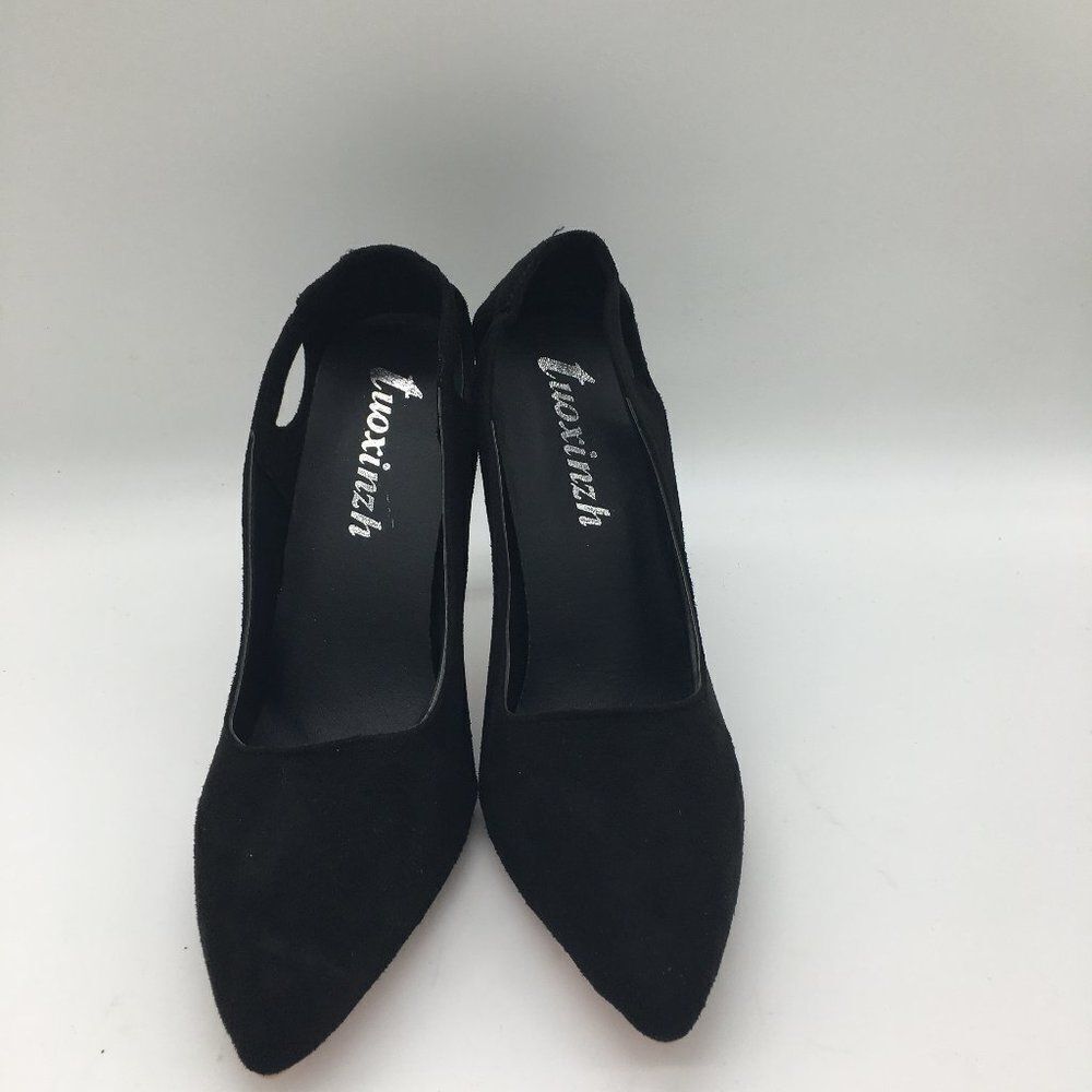 Black Pointed Toe Pumps High Heel Stilettos Sexy Slip On Office Dress Shoe